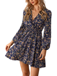 Women's Floral Mini Fall Dress