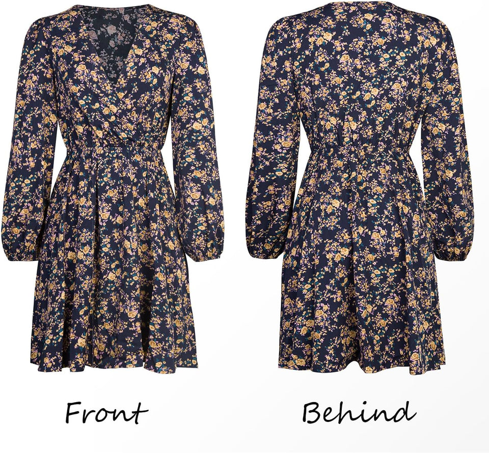 Women's Floral Mini Fall Dress