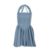 Sling Waist Denim Dress Backless Women