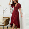 Asymmetric Solid Color Dress